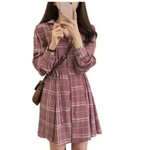 Lightweight Long Sleeve Button Dress L, H.A.Z. Korean